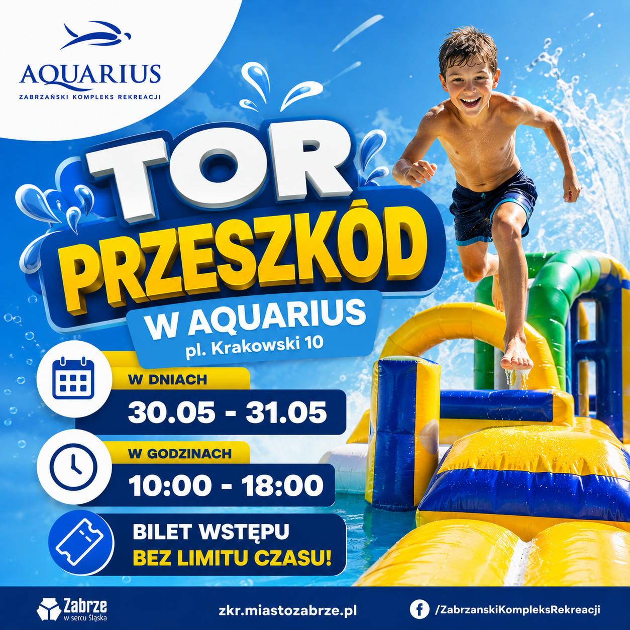 Tor przeszkód na&nbsp;basenie Aquarius – informacje