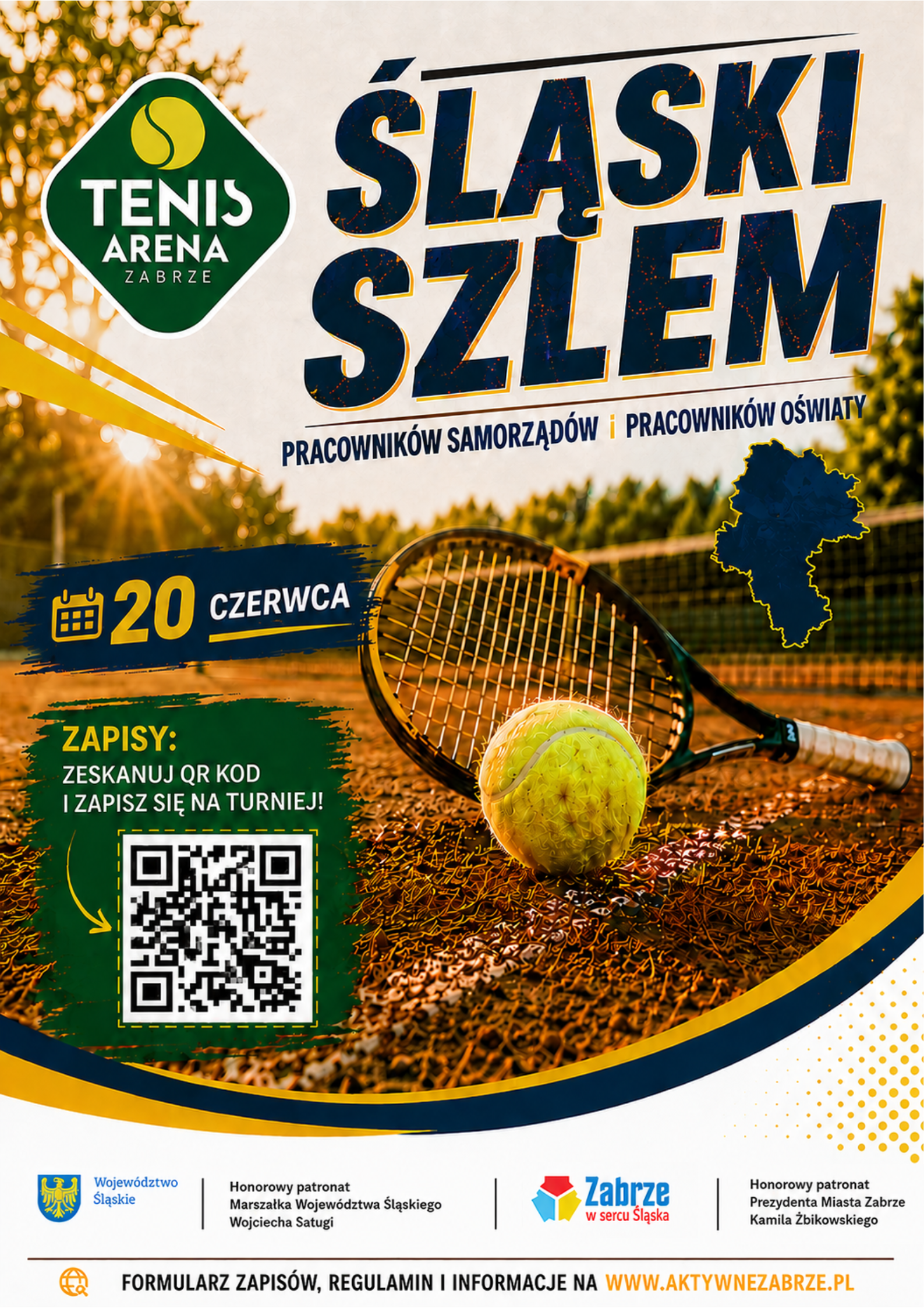 Śląski Szlem: turniej tenisa dla pracowników samorządów i&nbsp;oświaty – 20 czerwca, Tenis Arena Zabrze