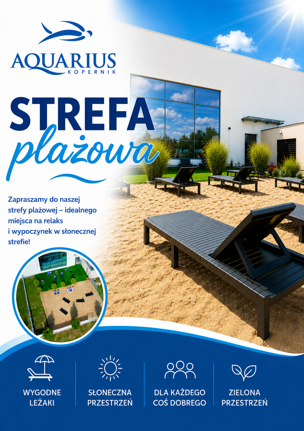 Strefa plażowa w&nbsp;Aquarius Kopernik